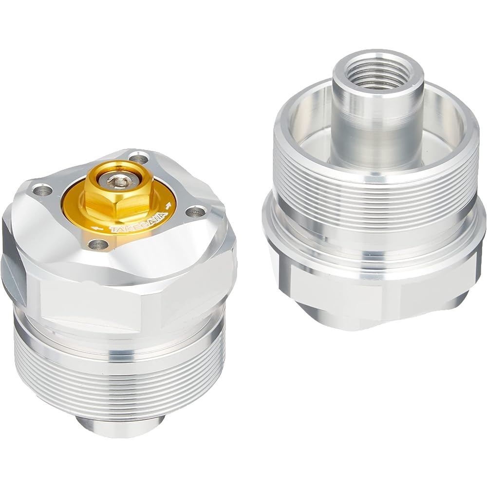 Special parts Takegawa front fork top bolt silver body/gold cap GROM (JC61-130~) MSX125SF 06-02-0069