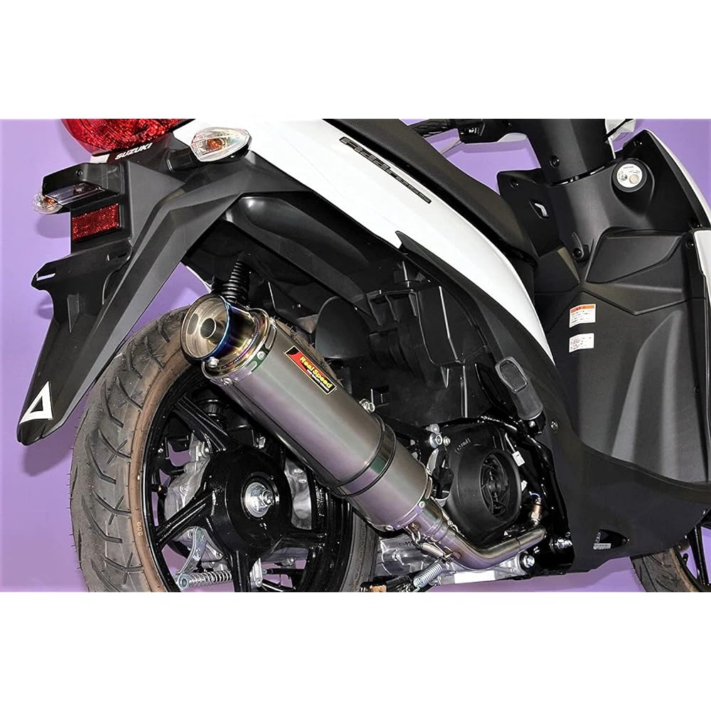 Realspeed Suzuki Address 110 (CE47A) Bike Muffler Meteo Titanium Solid Muffler RSP-MET-406