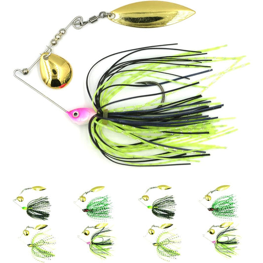 Blue Ocean Spinnerbait Lure 3/8oz 10g (Set of 8) Bass Fishing Black Bass Root Fish Seabass Lure Set