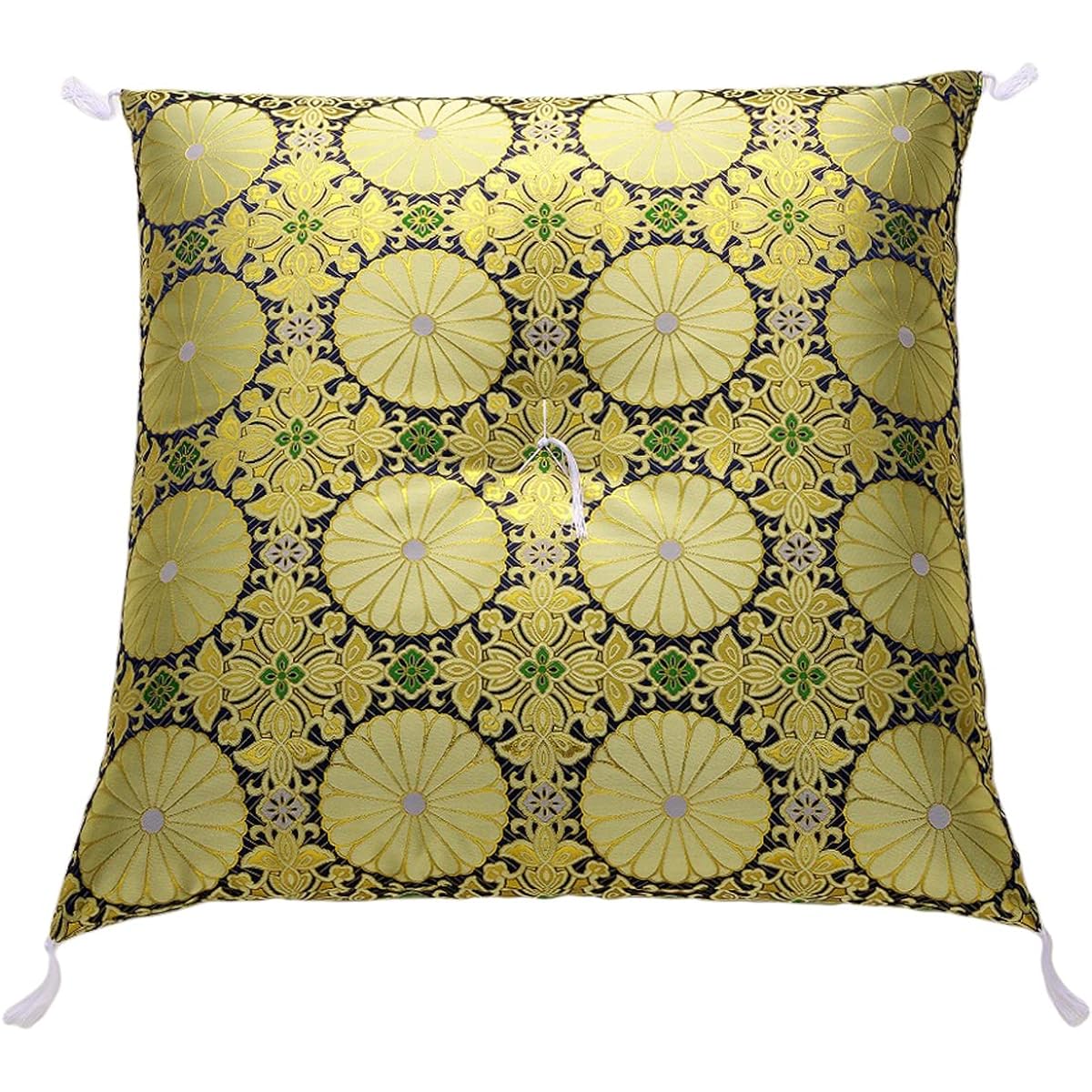 Urushi Prodakuto Gozen Zabuton Buddha Zabuton Purple Memorial Service Gold Brocade Made in Japan Polyester Filling 68 x 63cm