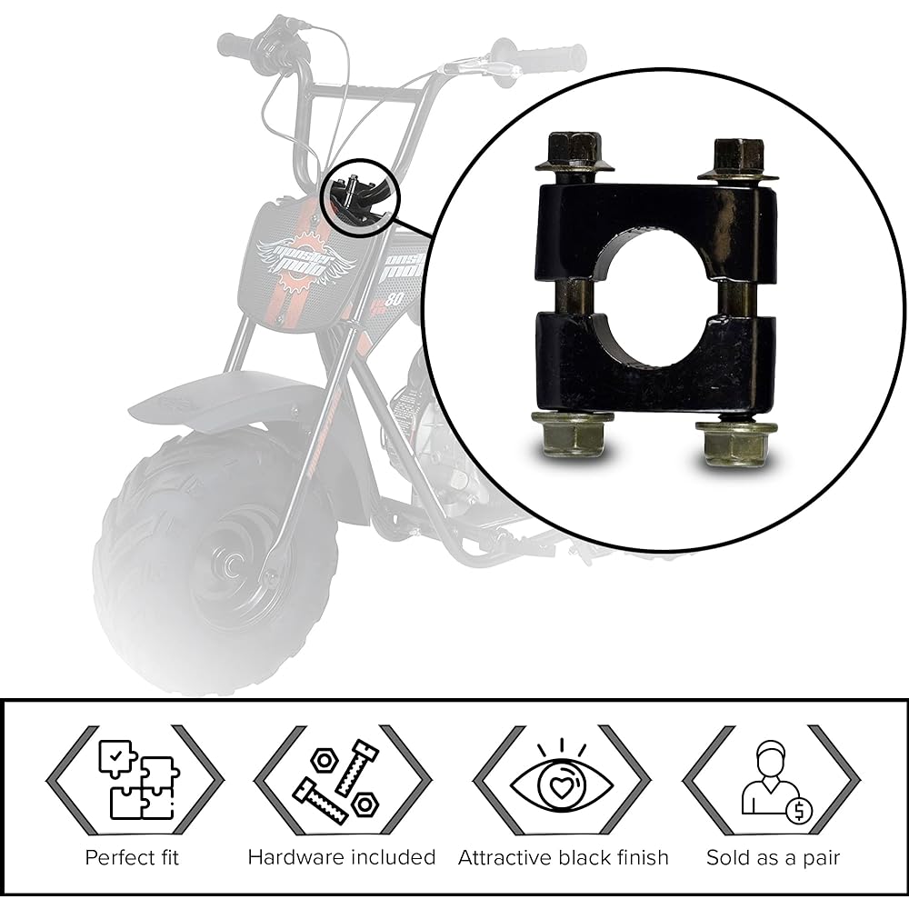 AlveyTech Handle Bar Riser MONSTER MOTO MM-B80 MOTOVOX MBX10 MBX11 Mini Bike