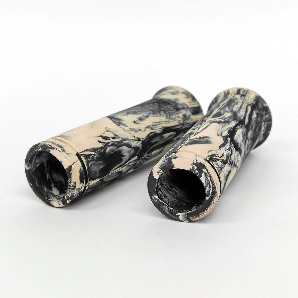 Marble Grip Black and Ivory for Harley 1" Nice Motorcycle