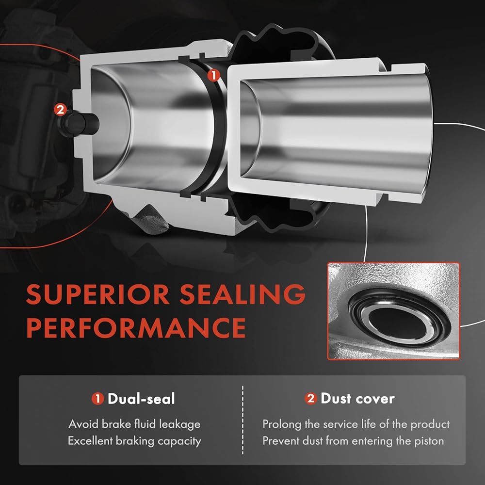 A -PREMIUM Disc Brake Chariper Assembly Compatible with Subaru Model -Impreza WRX/WRX TR/WRX Limited 2006-2007 2.5L Turbo Charger -Front Left Ride seat side