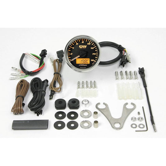 Special parts TAKEGAWA Φ48 small DN tachometer (orange LED) 12V general purpose 05-05-0078