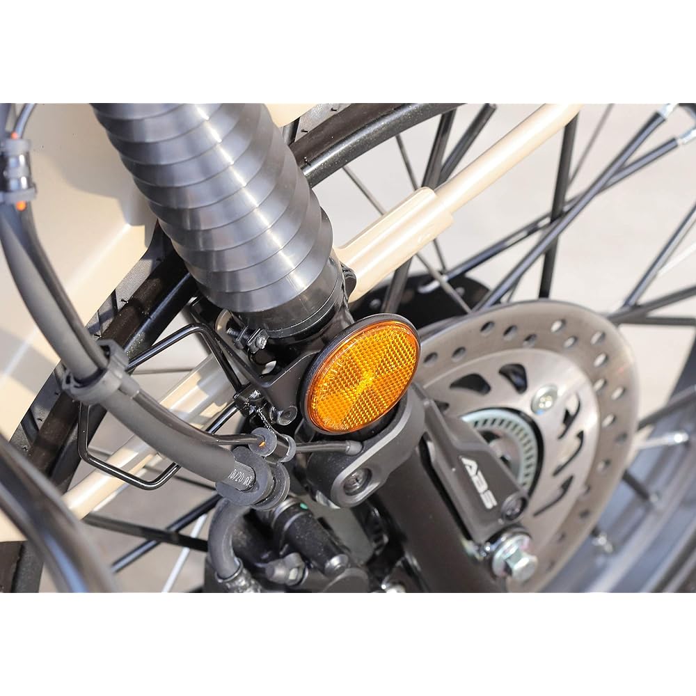 Kijima Motorcycle Stay Reflector Relocation Stay Left and Right Set for Front Steel Black Finish CT125 Hunter Cub (JA55/JA65) 305-2153
