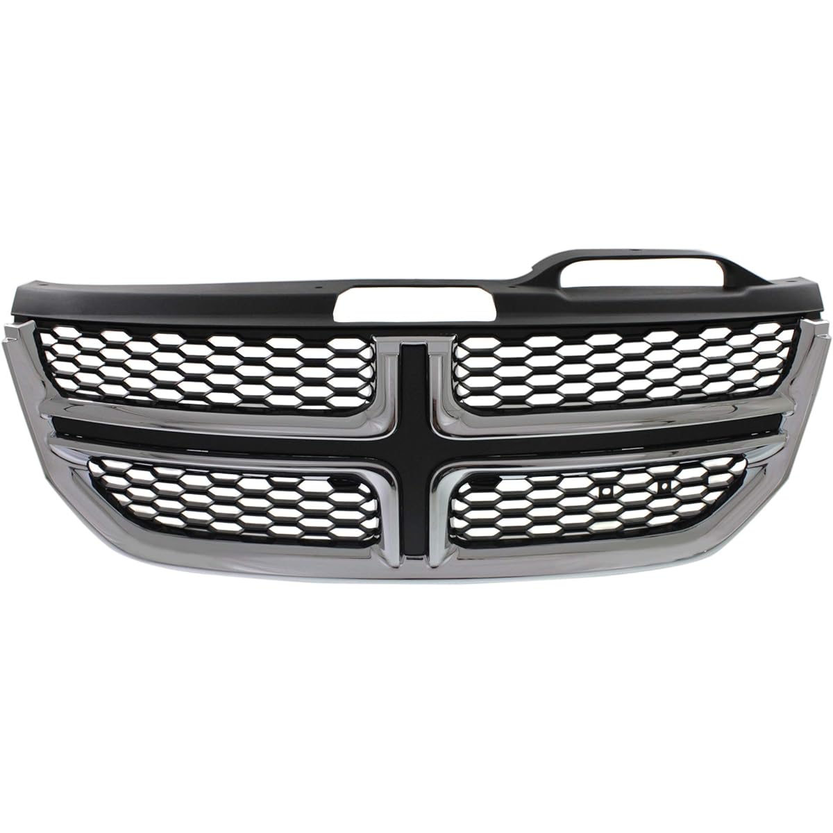 EVAN-FISCHER Grill 2011-2020 DODGE JOURNEY Textured Black Shell and Insert compatible with chrome molding