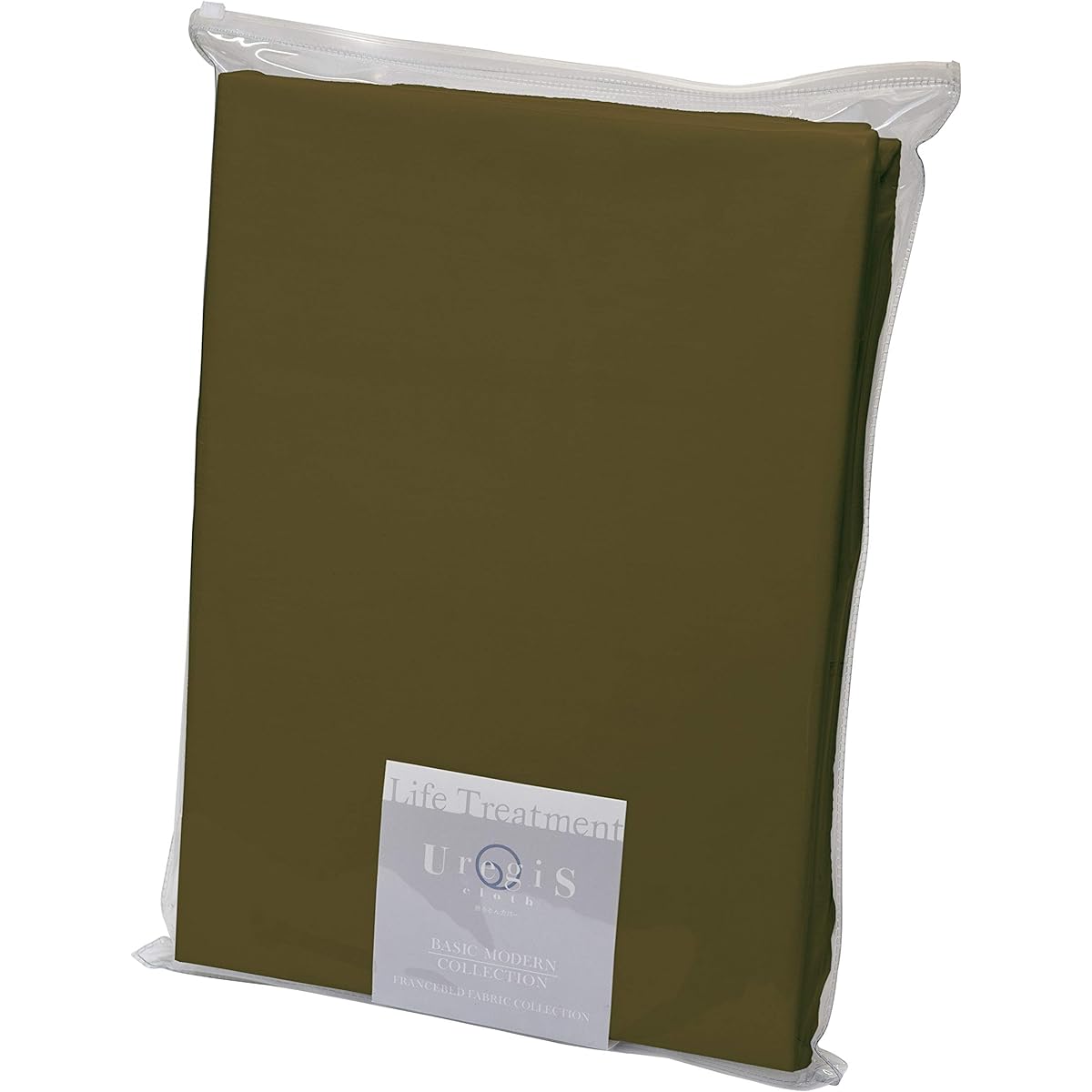 [Genuine France Bed product] Fitted sheet, single size (97 x 195 cm), olive color "UR (Arges Cross) basic mattress cover" compatible with mattress thickness 30 cm, 100% cotton, made in Japan 036677120