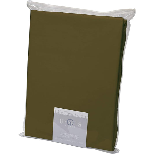 [Genuine France Bed product] Fitted sheet, single size (97 x 195 cm), olive color "UR (Arges Cross) basic mattress cover" compatible with mattress thickness 30 cm, 100% cotton, made in Japan 036677120