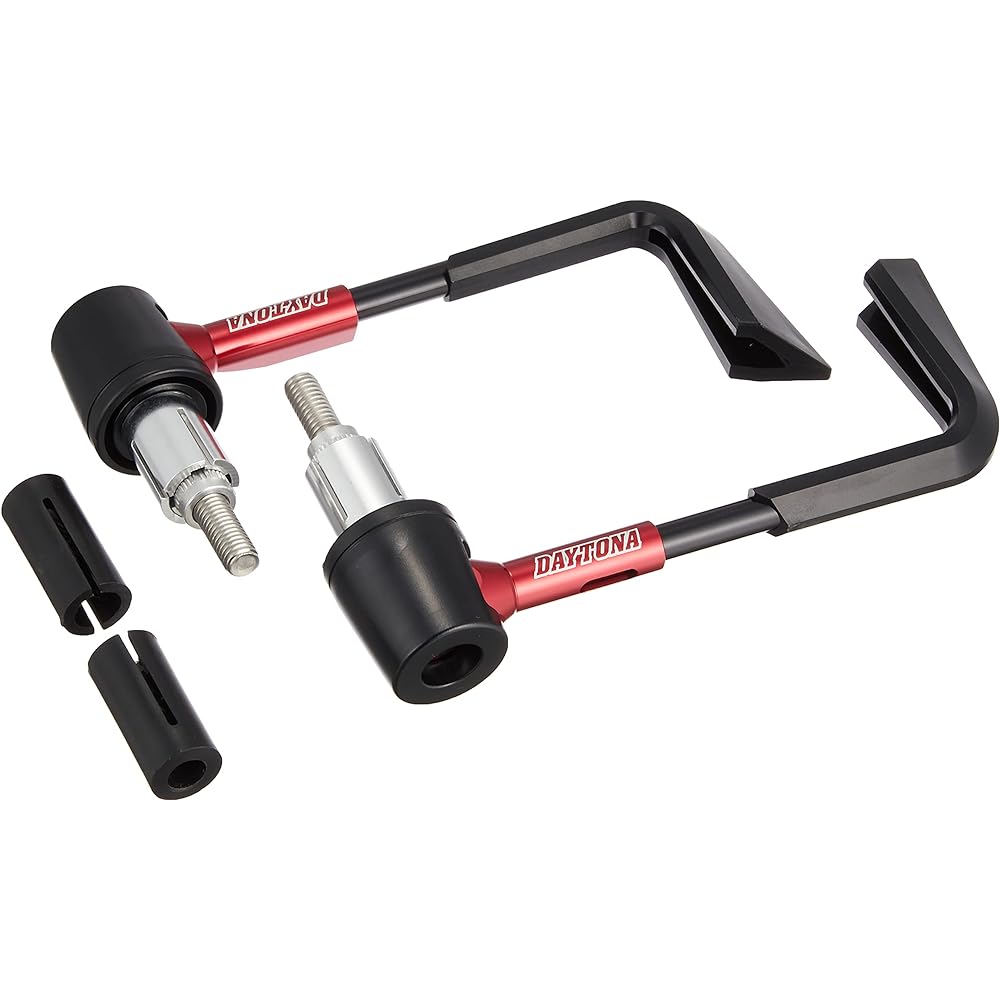 Daytona Motorcycle Lever Guard General Purpose (Suitable for handlebar inner diameter φ14-19) Left and Right Set Red 92451