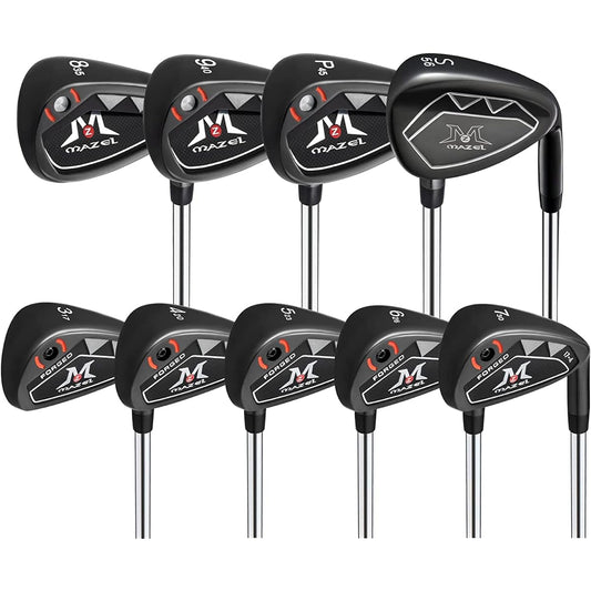MAZEL FORGED Golf Club Iron Set Steel Shaft 9 Piece Set (Count: 3, 4, 5, 6, 7, 8, 9, PW, SW) Men's Right Hand Without Bag/Clubs Only