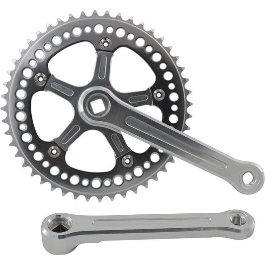 WEERAS Fixed Gear Bicycle Crank Single Speed 48T 130BCD 170mm Upgraded Material, Fully CNC Grinding.