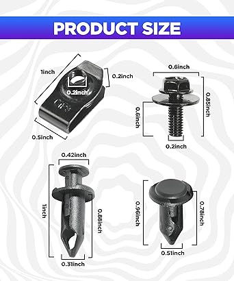 Engine Under Cover Splash Splash Shield Guard Body Body Body Body Body Splash Shield Guard Retainer Fender Liner Fastener Rivet Rivet Clip 35 pieces