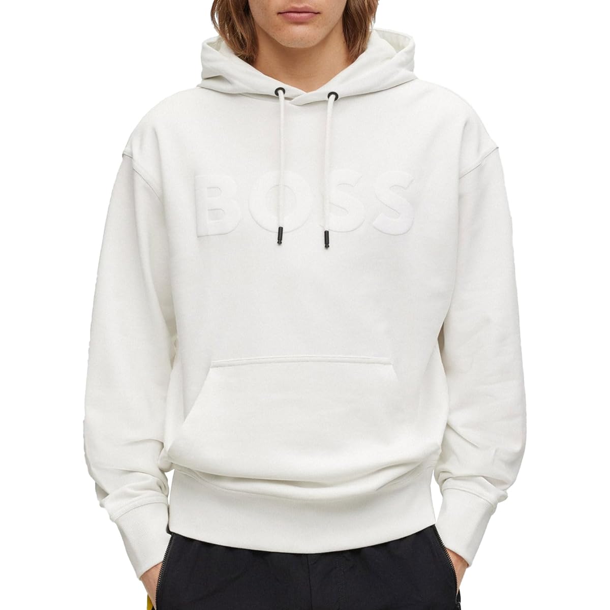 [BOSS] Hoodie French Terry Cotton Logo Print Hoodie Men's