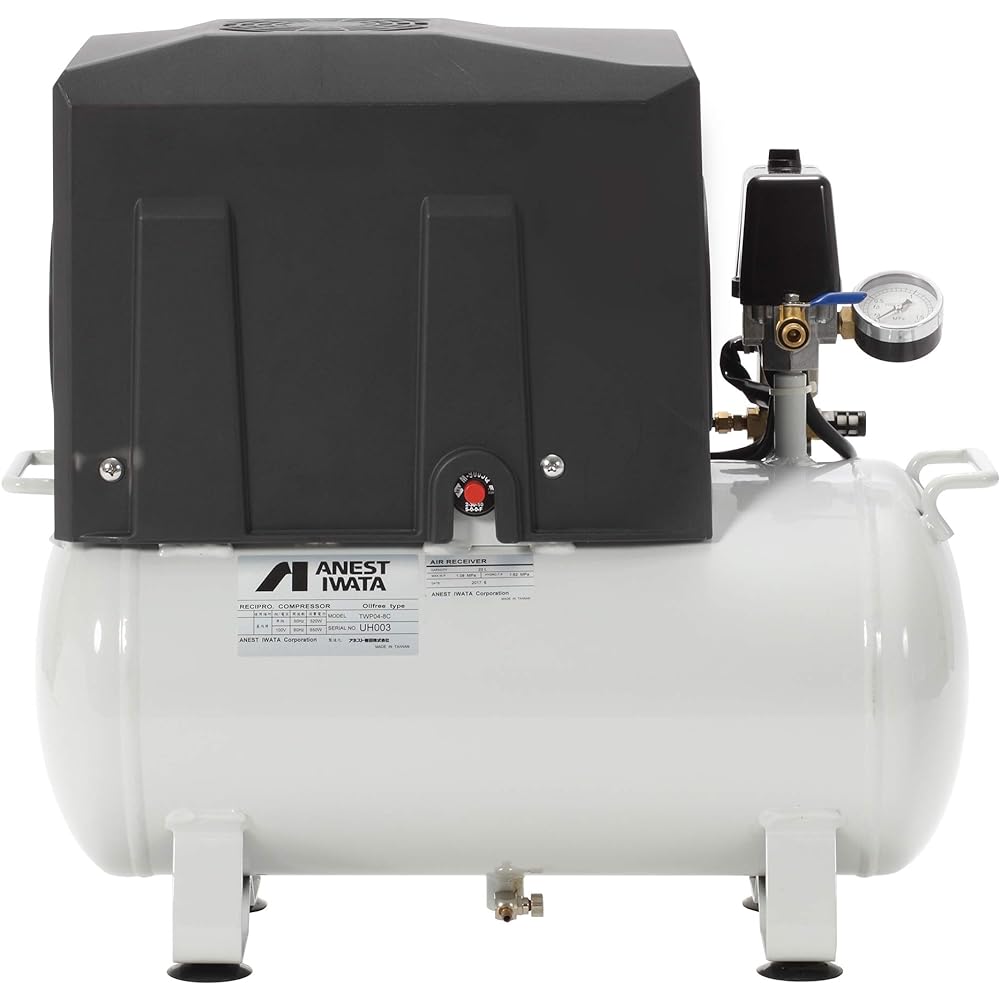 ANEST IWATA Reciprocating Compressor TWP Series Tank Mount Type/Oil Free 0.2kW Single Phase 100V TWP02-8C