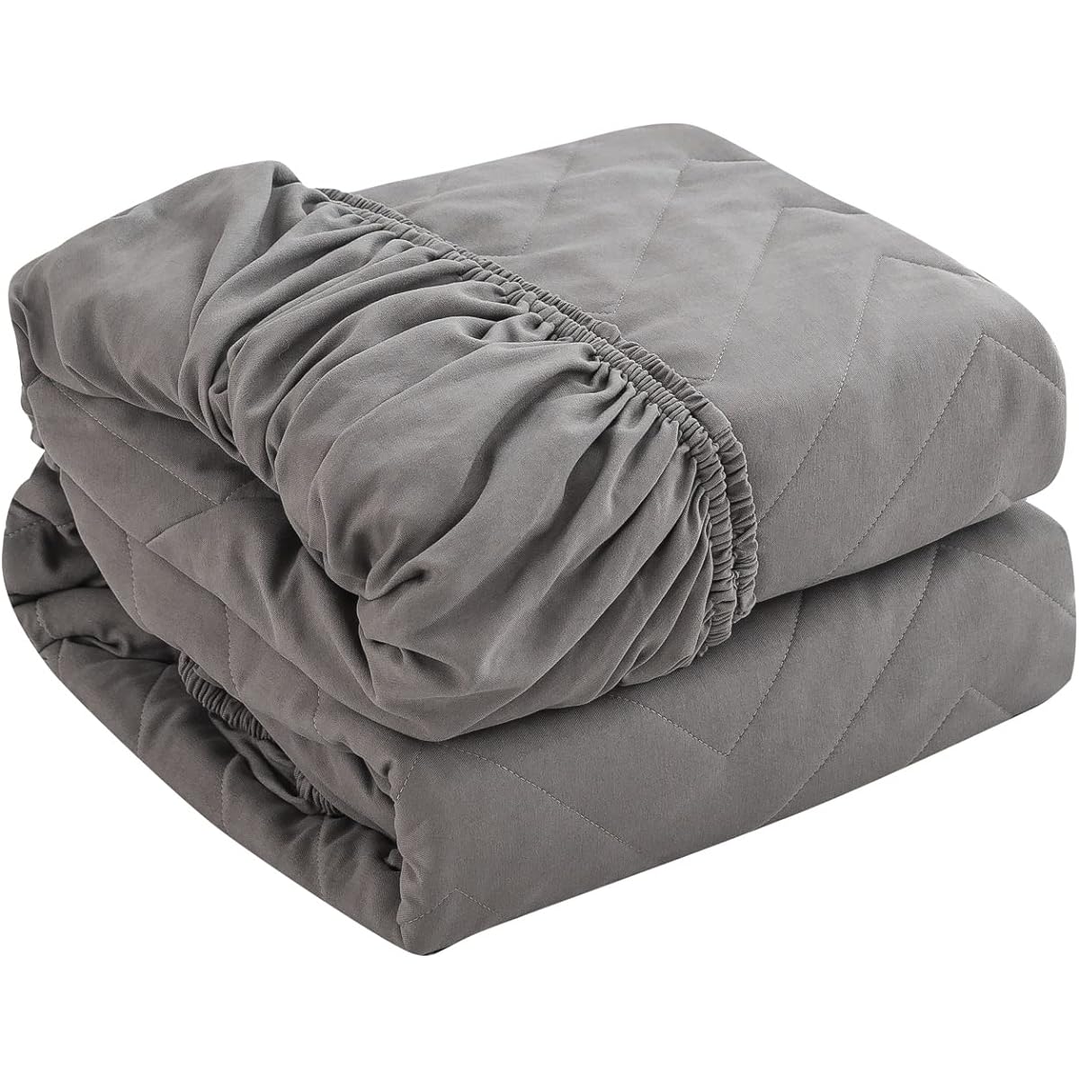 Fitted Sheet with Integrated Pad, Family, 240x200x30cm, Thin, Bed Pad, Comfortable for All Seasons, Bed Pad, Dust Mite Resistant, Antibacterial, Odor Resistant, Sweat Absorbent, Quick Drying, Comes with Rubber All Around, Washable, Hotel Specifications,
