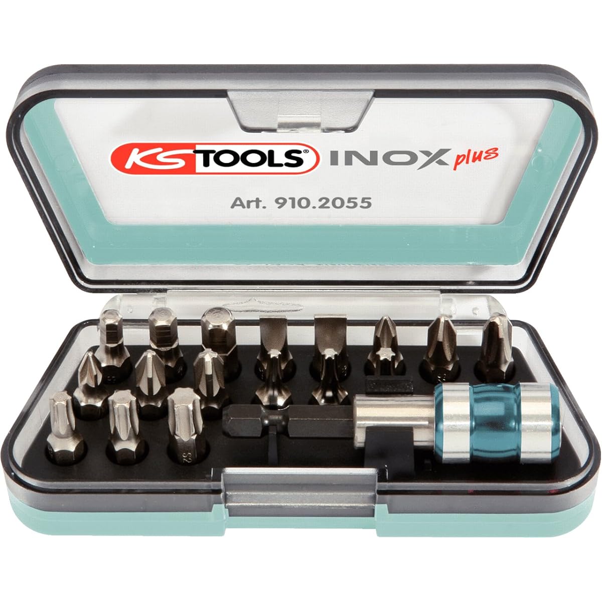KS TOOLS 1/4" STAINLESS STEEL bit set 18 pcs 910.2055