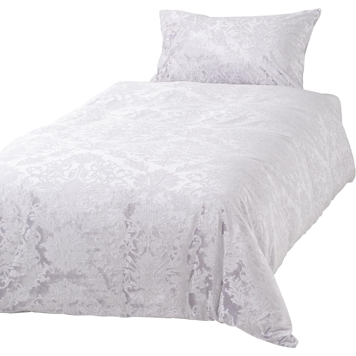 Francfranc WARMY Jacquard Damask Duvet Cover Semi-double Light Gray