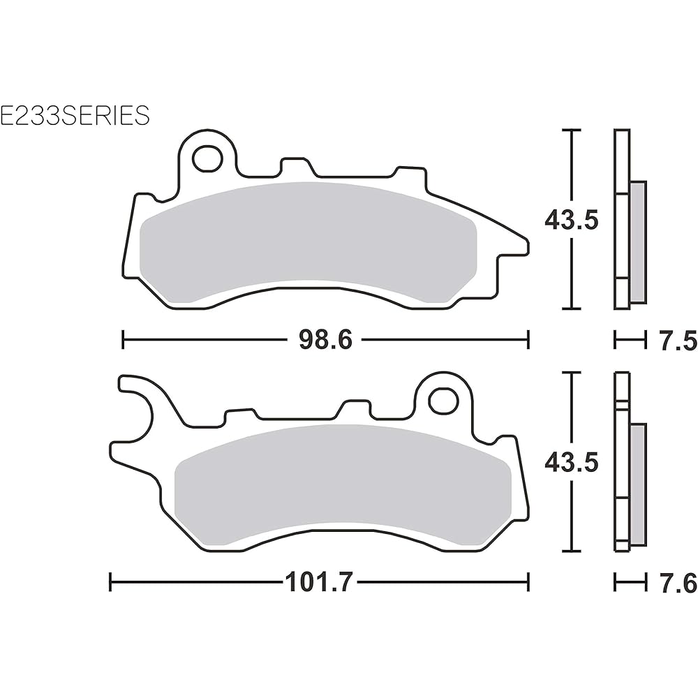 KITACO SBS Brake Pad for Street E233 PCX(JF81), PCX150(KF30) 777-0233000
