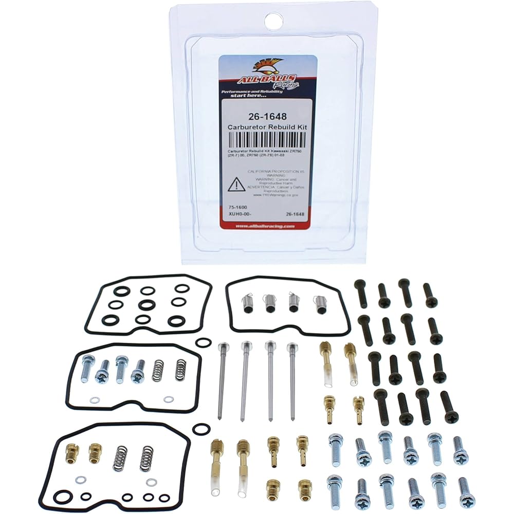 All Balls Carburetor Ribild Kit 26-1648 Kawasaki ZR 7 S (ZR 750H) 01-03