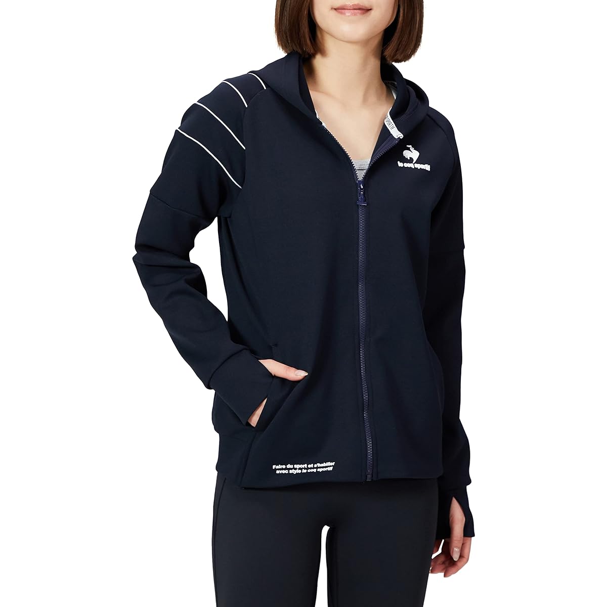 [Le Coq Sportif] Jersey, Long Sleeve, Sweat Absorbent, Quick Drying, Stretch, UV Protection, UPF50, Training, Running, Soft, Women's