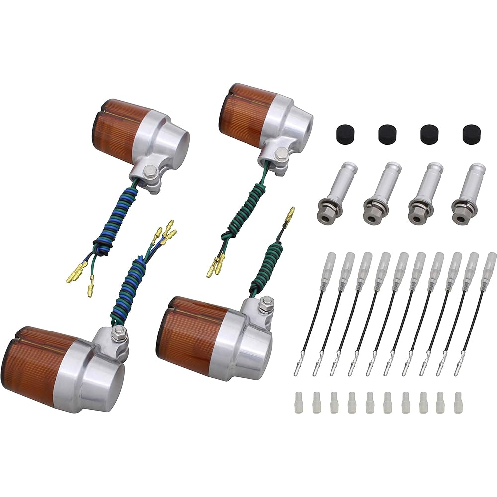 POSH Motorcycle Supplies Turn Signal Super Bike Type Vehicle Specific Set ZEPHYR1100/RS(-'00) ZEPHYR750/RS(-'00) ZEPHYR400(-'00) ZEPHYR400χ(-'00) ZRX400II(-'00) Buff Body/Orange