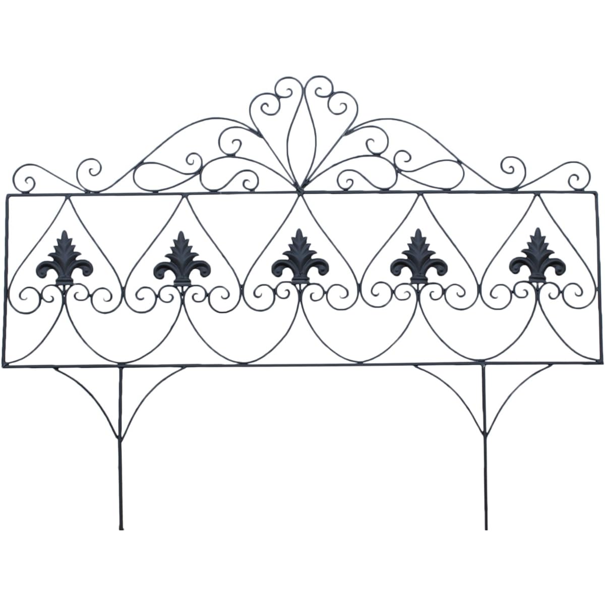 Gardening fence elegant wide set of 3 width approx. 81cm x height 65cm