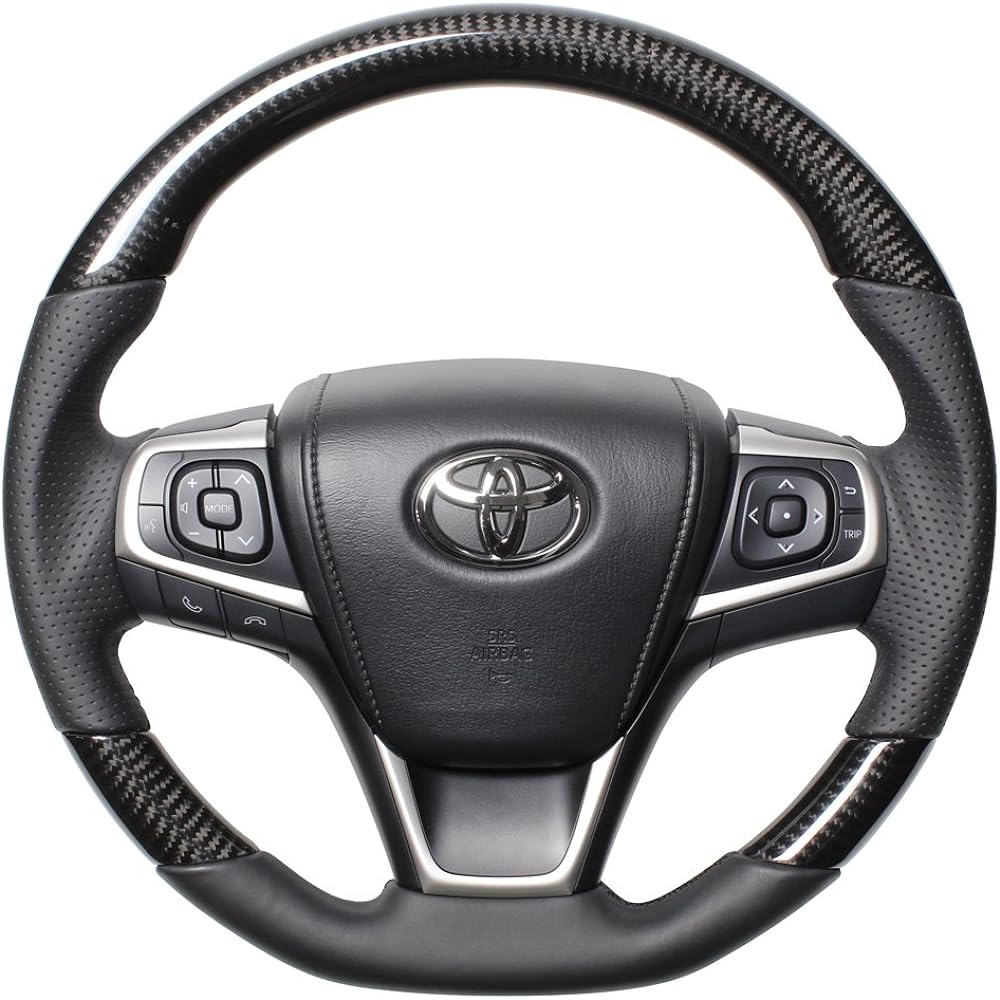 REAL Steering [Harrier (60 series)] Premium Series Black Carbon U60-BKC-BK