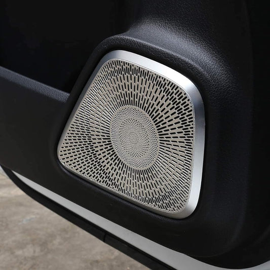 SHIFENG For Mercedes Benz A B GLB GLA Class W177 W247 X247 2019 2020 Aluminum Alloy Car Interior Door Speaker Cover Trim Pack 4
