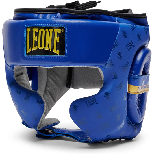 LEONE 1947 Boxing Training Headgear Unisex [DNA] Cheekbone Guard Included Hook and Loop Fastener Non-slip Lining Blue M Size CS445 [Genuine Product]