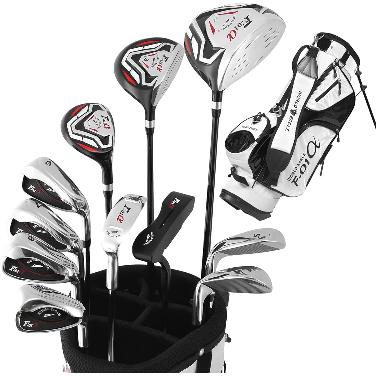 WORLD EAGLE F-F-01α Cross Club Set of 10 Right Hand Bag: F-01α Beginner