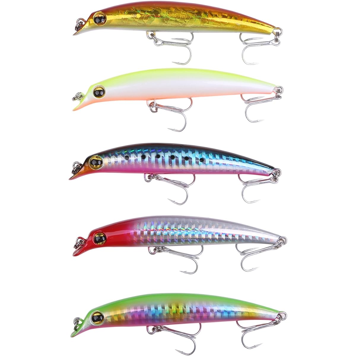 Seabass Floating Lipless Minnow Lure Flounder 95mm 8g Set of 5