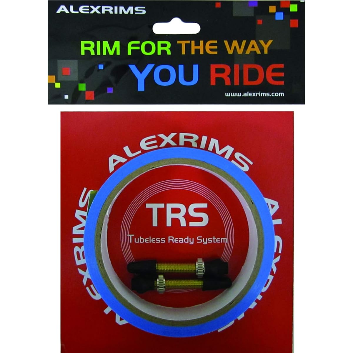 ALEXRIMS Bicycle Wheel Parts Tubeless Ready Kit Tape Width 22mm 2 Rim Tapes 2 Valves 862121