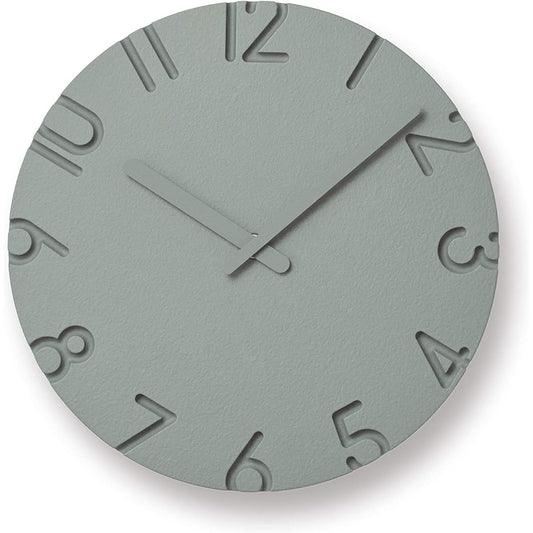 Lemnos Wall Clock Curved Colored Analog Gray NTL16-06 GY Lemnos Size: Diameter 24 x Depth 4.2cm Gray