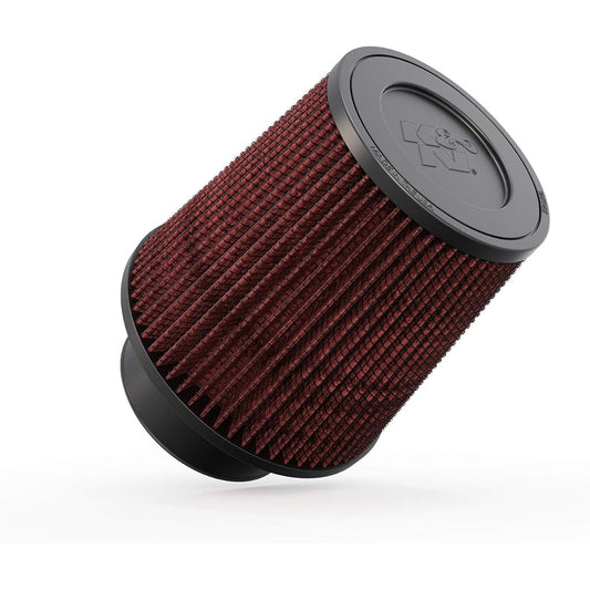 K & N Universal Lump On Air Intake Filter: High-performance Premium Washable replacement Filter: Flange diameter: 3.5 inches, filter height: 6 inches, flange length: 1.75 inches, round tapered shape, RE-0950, black/red