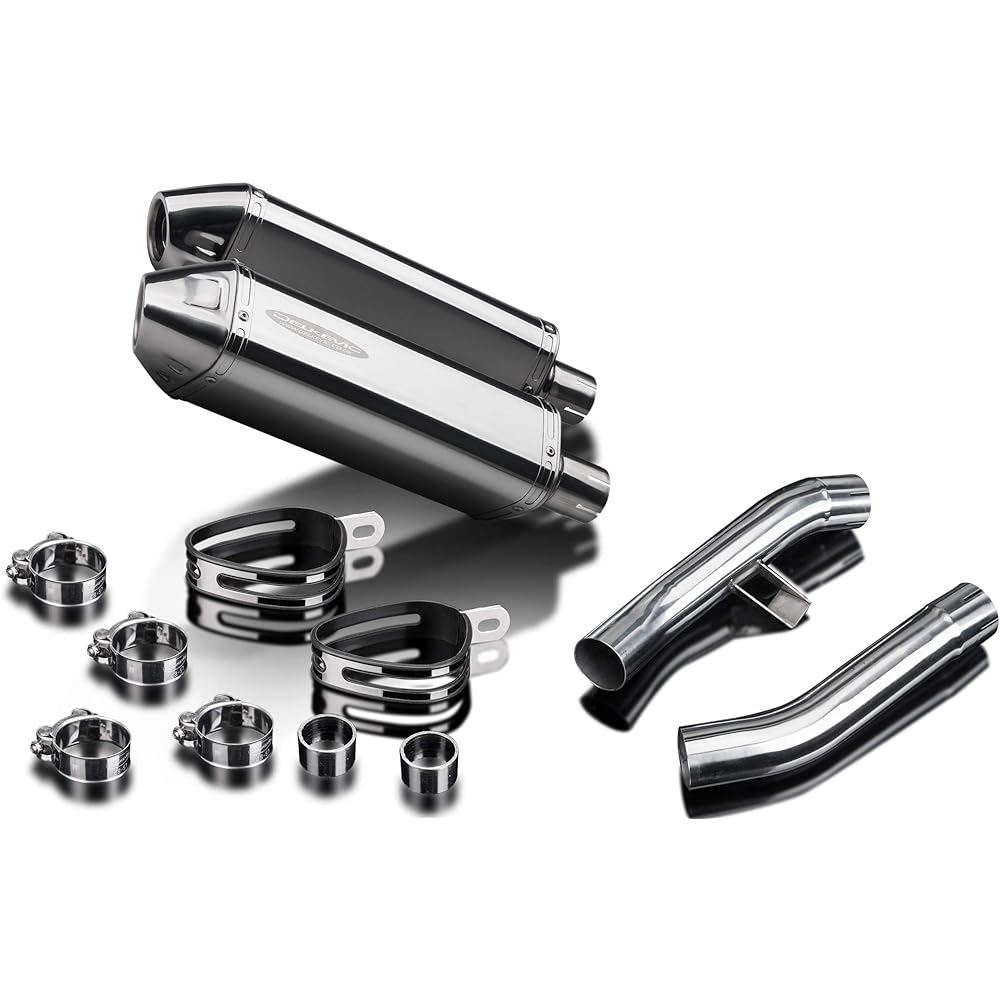 DELKEVIC Slip-on Stainless Steel Tri-Oval Muffler YAMAHA FJR1300 2006-2018 320mm KIT1160