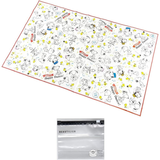 SNOOPY Leisure Sheet L for 2~3 People 100 x 160cm Leisure Mat Folding SNOOPY PEANUTS Set (Leisure Sheet, Slider Bag)