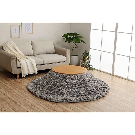 Ikehiko Corporation Ikehiko Kotatsu Futon Notebook Approx. 185 Round Gray Round Compact Storage Warm Color #6841609