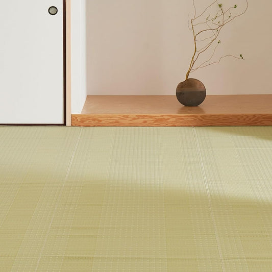 Hagiwara PP Flower Mat Rug Green Edoma 6 tatami Igusa Style Washable Made in Japan "Cool Breeze" 12201260 Approx. 261X352cm