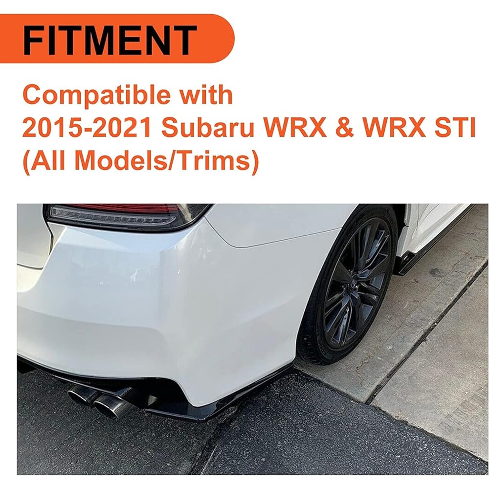 ECOTRIC rear bumper balance lip spoiler 2015-2021 Subaru WRX STI Rear Spat Bumper Balance