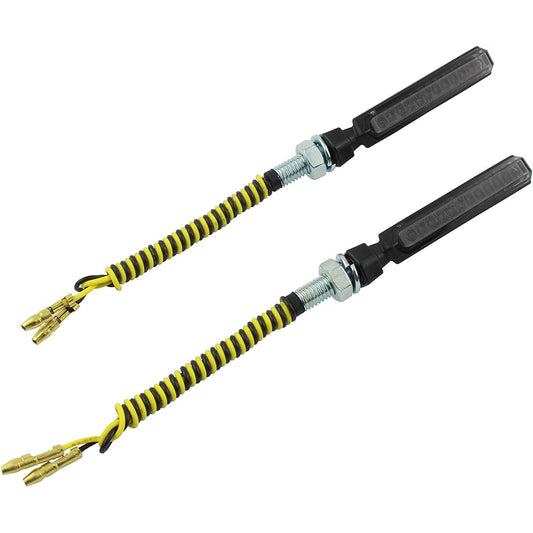 POSH Motorcycle Supplies LED Sequential Turn Signal Set of 2 [ECE Standard E13 50R Certified] General Purpose Feather Type 098023