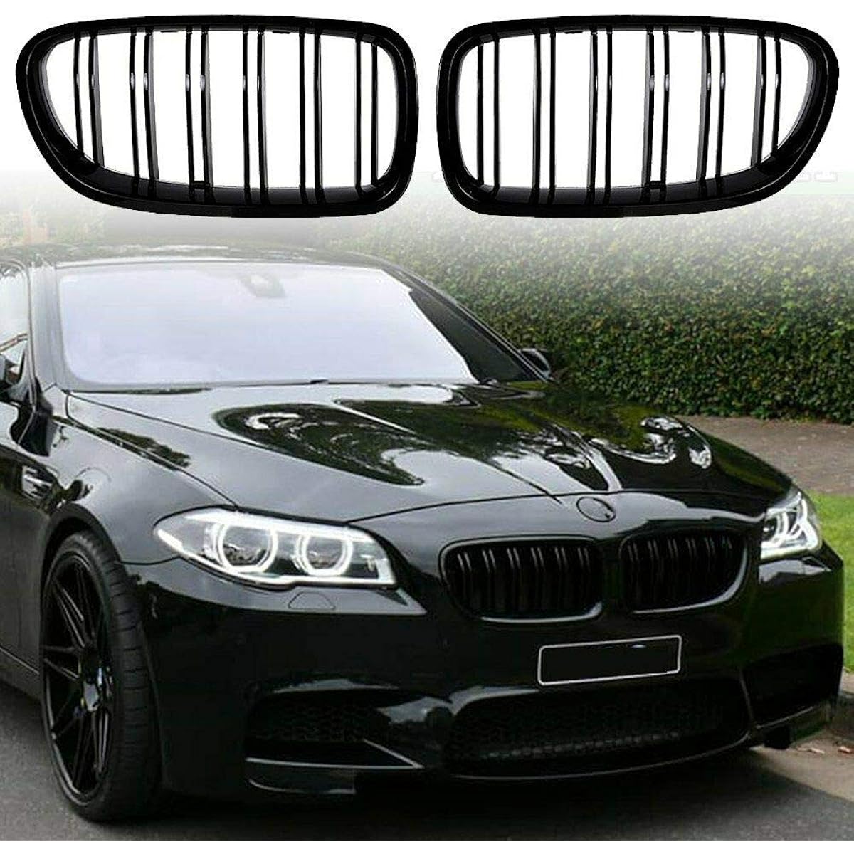 Supports Kidney Grill BMW 5 Series F10 F18 M5 for Sportuli Front replacement (gloss black)