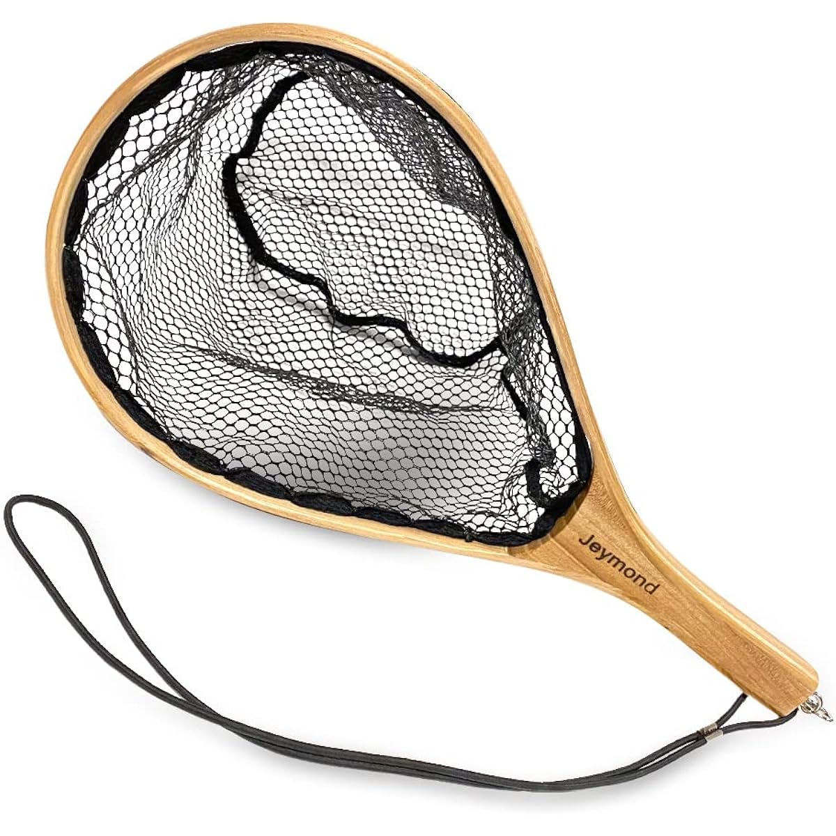 Jeymond Landing Net Rubber Mountain Stream Kayak Ash Net Wooden Frame Lightweight