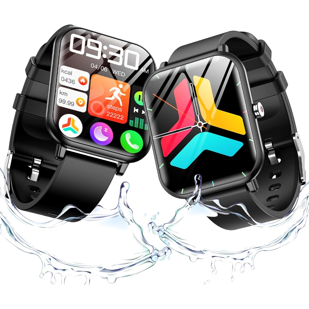 Smart Watch, Bluetooth 5.3, 2024 Model, 1.9 inch Ultra Large Screen, Activity Tracker, Ultra-thin, iPhone/Android Compatible, Smart Watch, Incoming Calls/Message Notifications, IP68 Waterproof, Sports