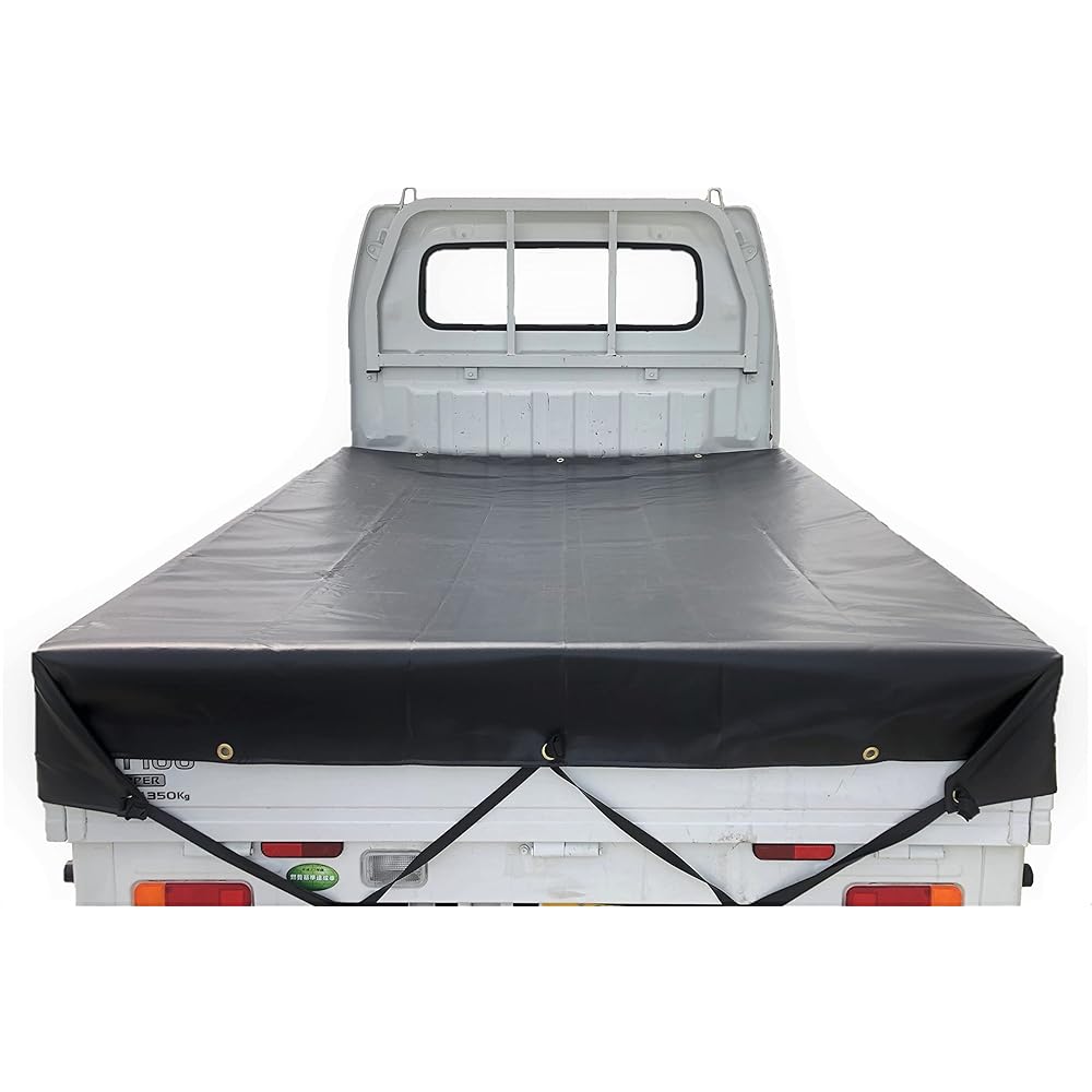 Truck Seat, Black, No. 1, 4.7 x 8.3 ft (1.9 x 2.1 m), Ester Canvas Light Truck Bed Cover
