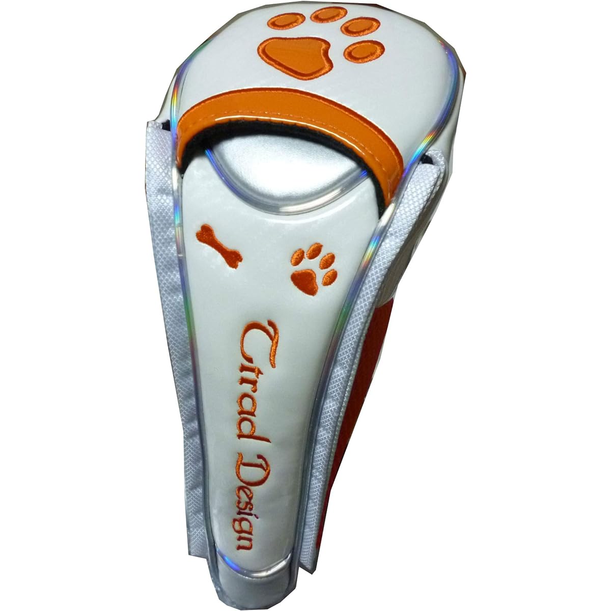 Golf Head Cover for Utility Paw Magnetic Type (White/Orange, for Utility)