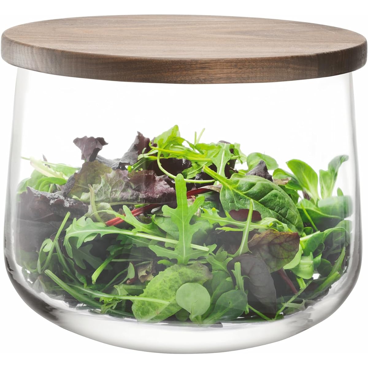 LSA City Glass Bowl 5L & Walnut Lid G1239-21-301