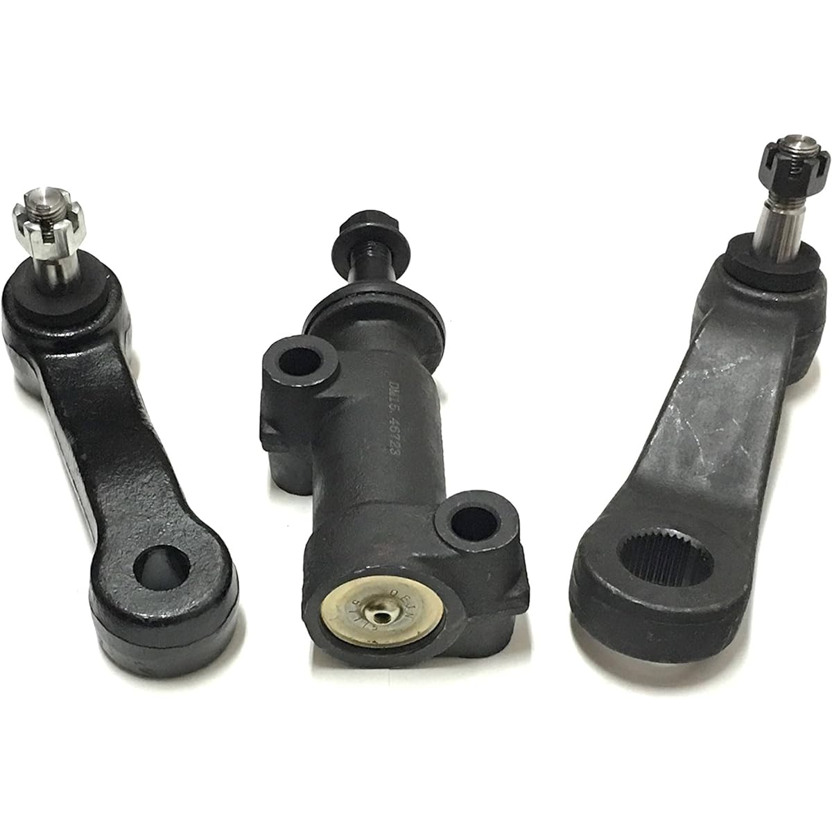 PARTSW 3 Piece Front Steering Kit Eye Duller Arm Pitman Arm 4 Splide Eye Dener Arm Blacket Assembly 4WD Only