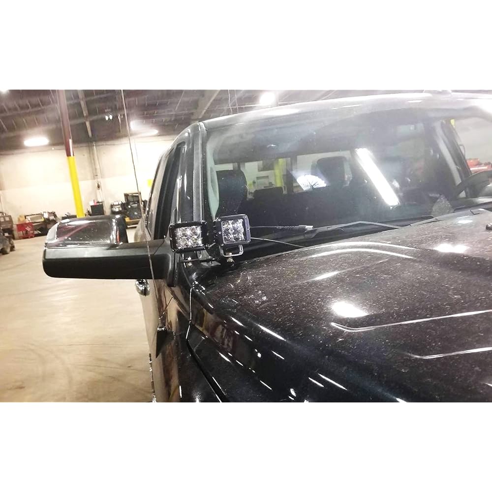 IJDMTOY Dual Podlight Attached Bracket Track/SUV/Food Hinge/A Pillar Mount LED Podlight System