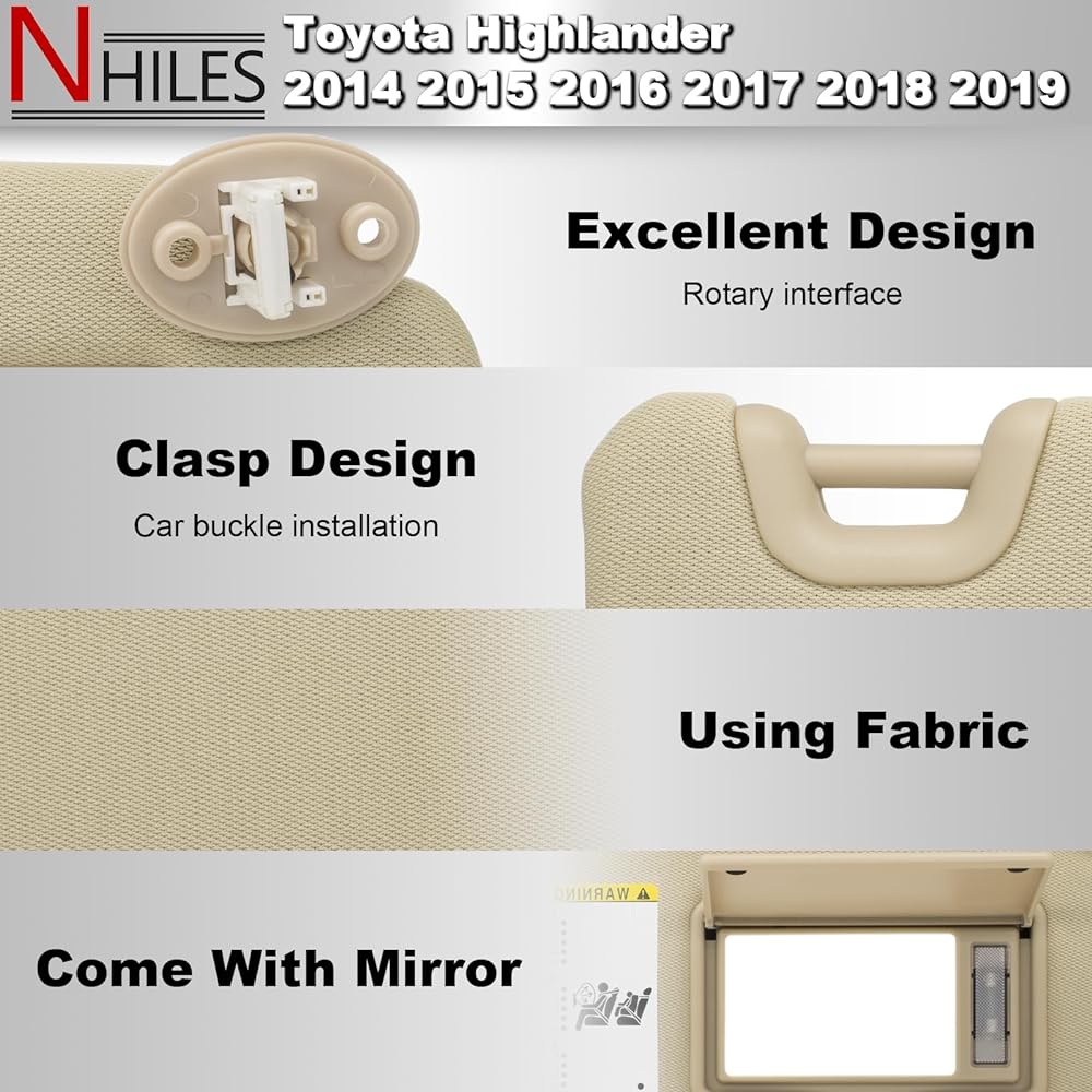 Right passenger seat Sanbizer Toyota Highlander 2015 2016 2017 2017 2019 Exchange # 74310-0E074-A0 Color Flax