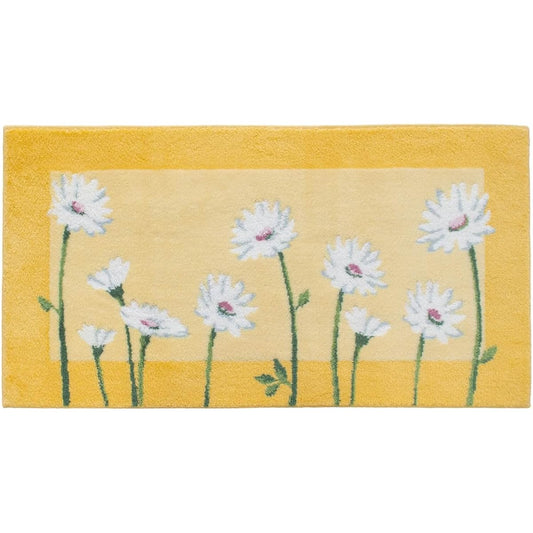 Oka Corner Adsorption Entrance Mat Innocent Daisy Approx. 60cm x 110cm Yellow
